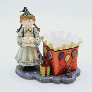 Vintage Lang & Wise Special Friends Birthday Girl Votive Holder Sherri Baldwin